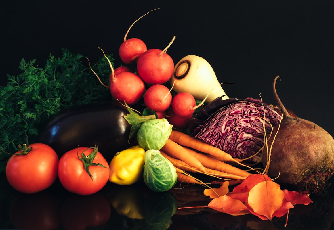 Healthy meal with vegetables, lean protein, and whole grains